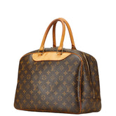 ルイ ヴィトン モノグラム ドーヴィル ハンドバッグ M47270 ブラウン PVC レザー レディース LOUIS VUITTON 【中古】